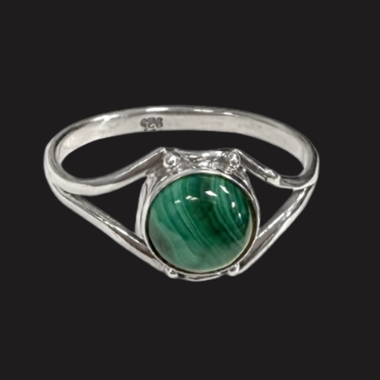 Anello in Malachite e Argento 925