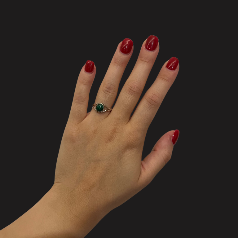 Anello in Malachite e Argento 925