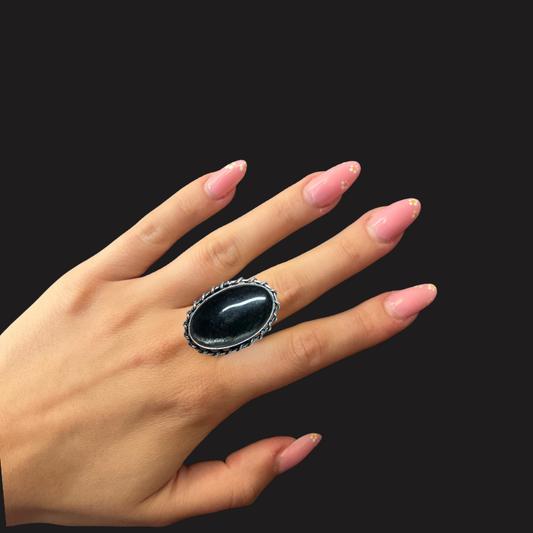 Anelli in Ossidiana argento