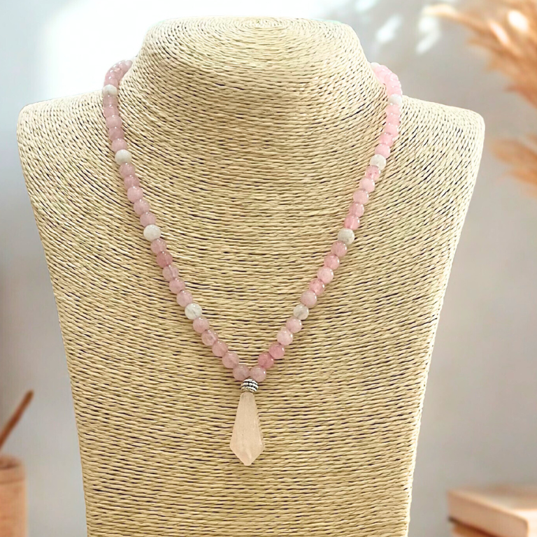 Portachiavi Donna Con Ciondolo Goccia In Vero Quarzo Rosa Pietra Du Naturale Chakra Cristalloterapia - Foto 2