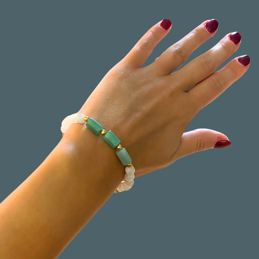 Bracciale Avventurina e Pietra di Luna