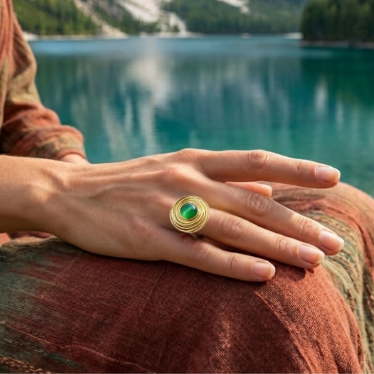 Anelli Spirale con Pietra Naturale