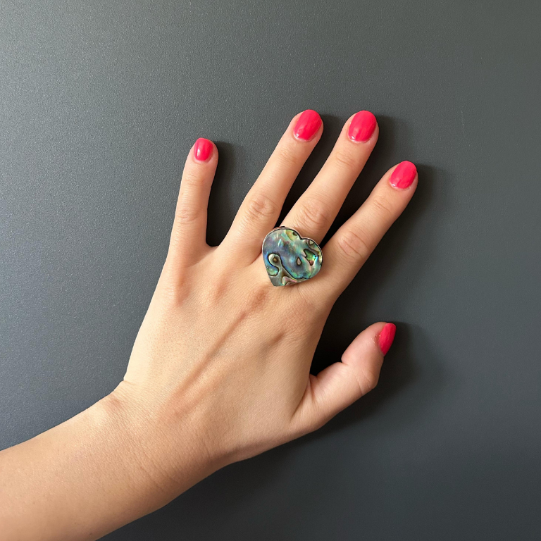 Anello Cuore in Abalone