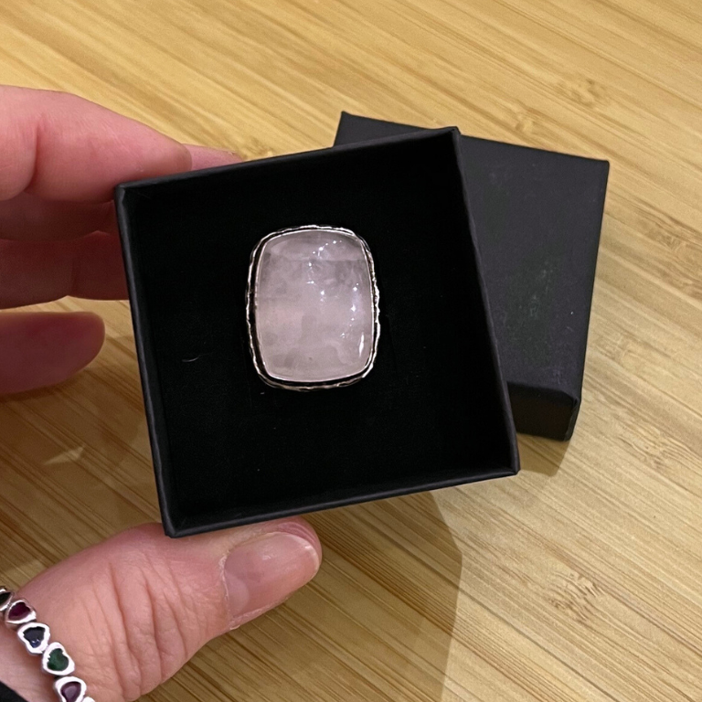 Anello Quarzo rosa