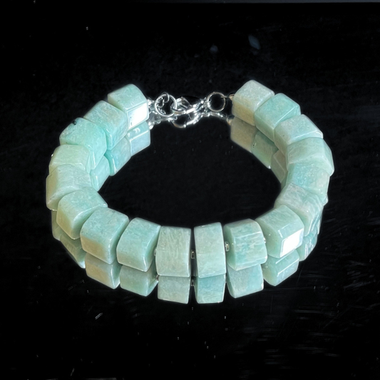 Bracciale Uomo in Amazzonite Naturale