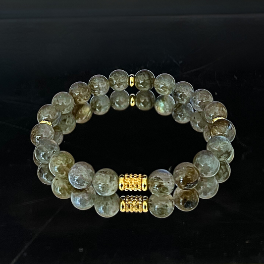 Bracciale elastico in Labradorite