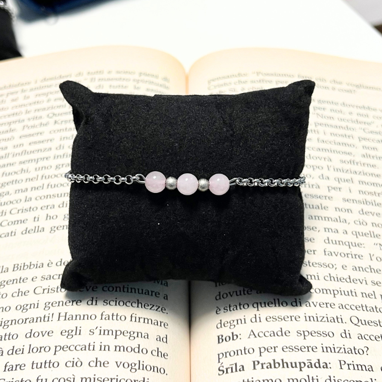 Bracciali con pietre naturali su catena Acciaio