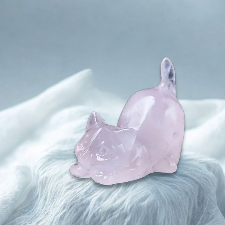 Gattino in Quarzo Rosa