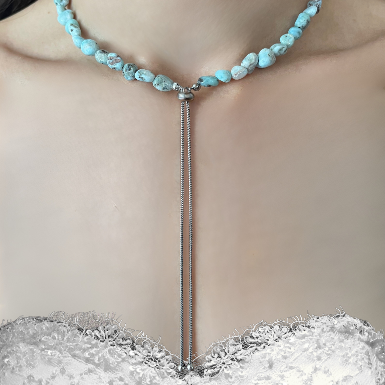 Collana Regolabile in Larimar