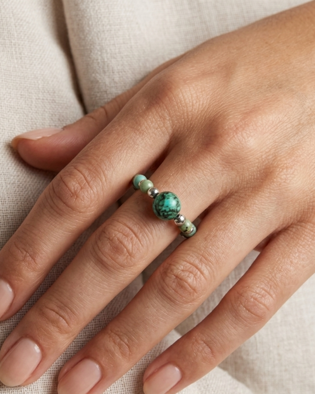 Anello Elastico in Pietra Naturale – 8 Varianti