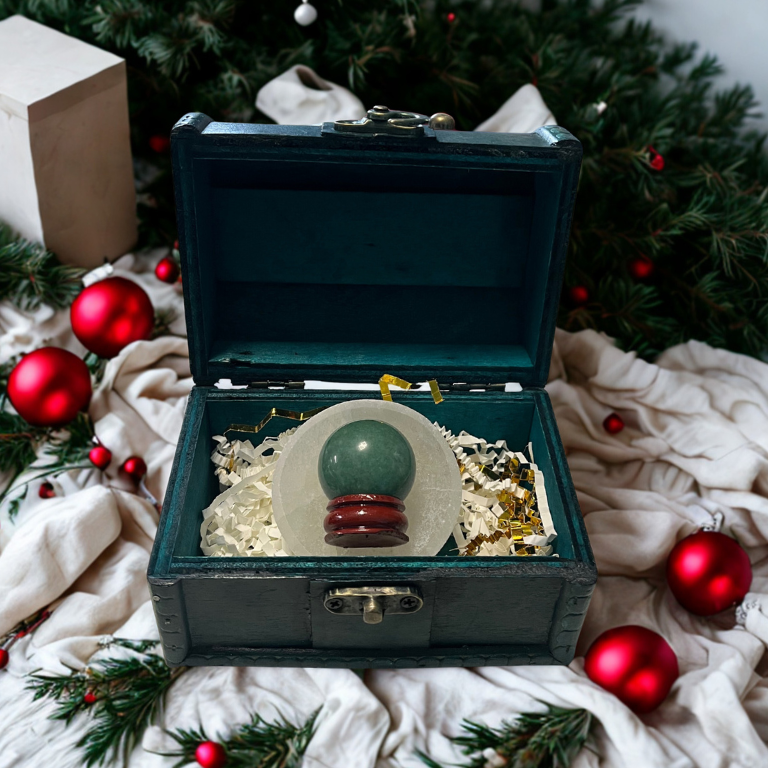 Forziere Sfera e Piattino Selenite – Energia, Equilibrio e Intenzione