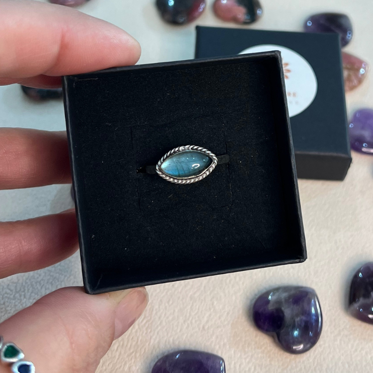 Anello con Labradorite