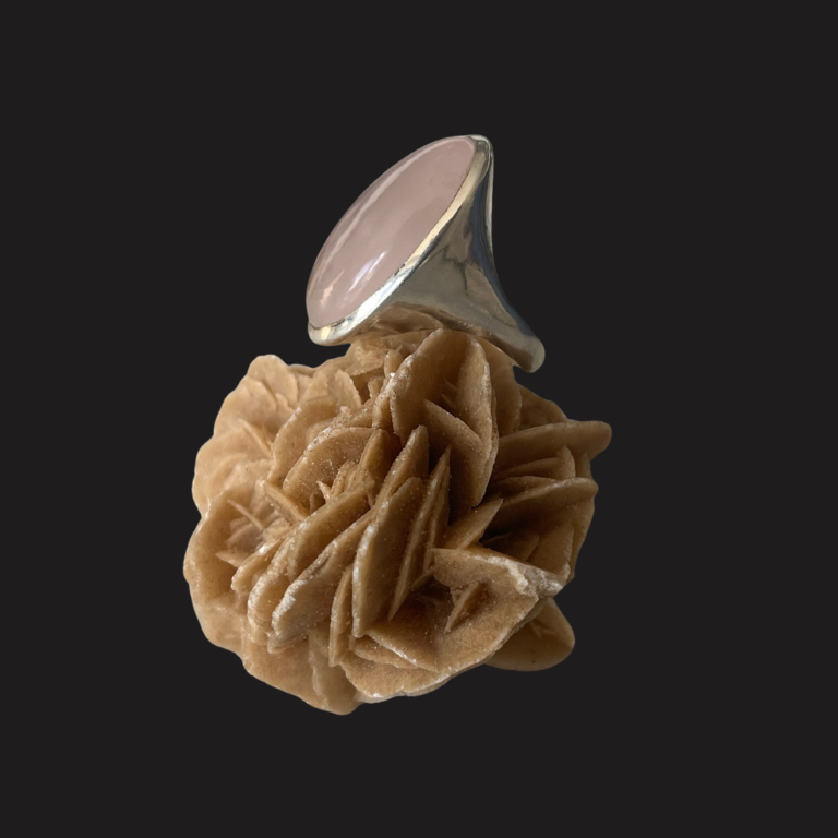 Anello in argento con Quarzo rosa