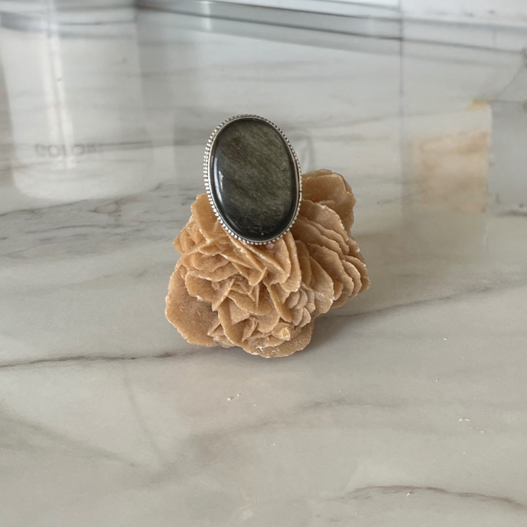 Anello in Ossidiana Dorata