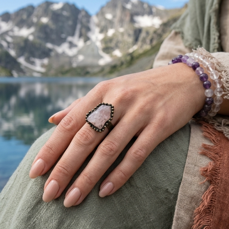 Anello con Pietra Grezza Naturale – Regolabile
