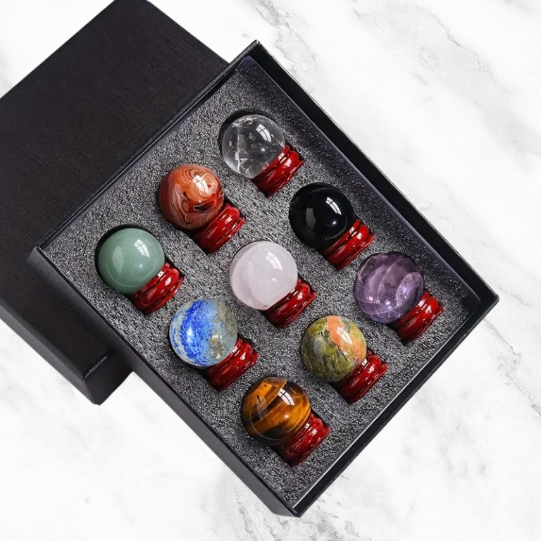 Box 9 Sfere Energetiche in Pietre Naturali – La tua piccola costellazione spirituale