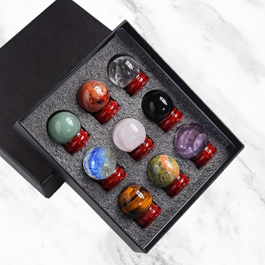 Box 9 Sfere Energetiche in Pietre Naturali – La tua piccola costellazione spirituale