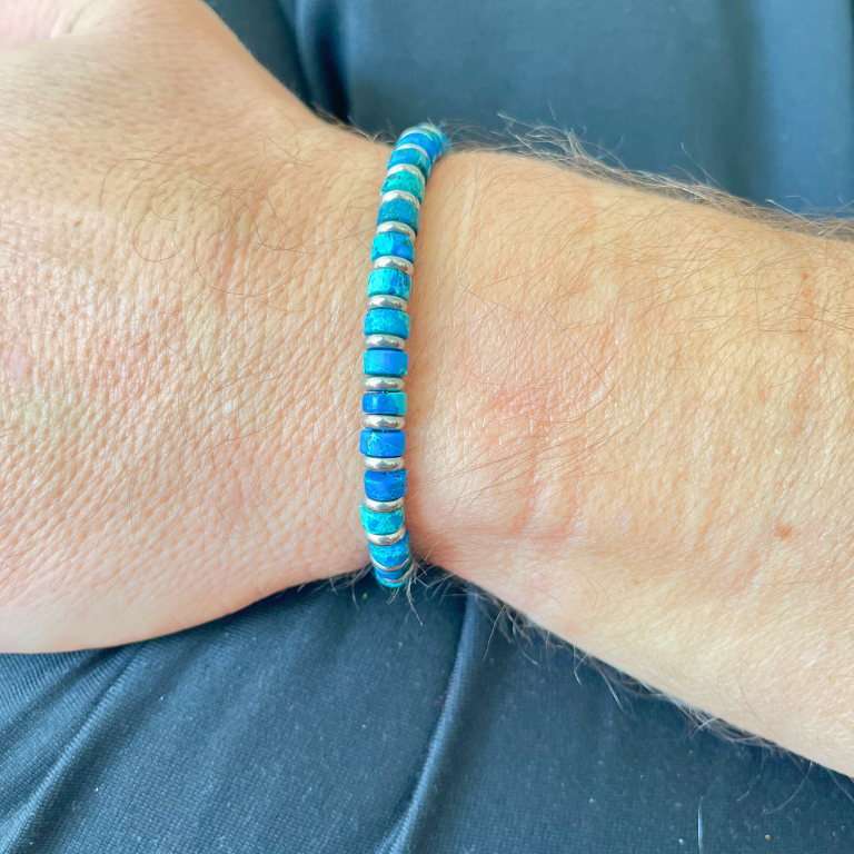 Bracciale Turchese Blu  – Eleganza e Energia Naturale