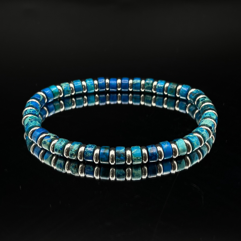 Bracciale Turchese Blu  – Eleganza e Energia Naturale