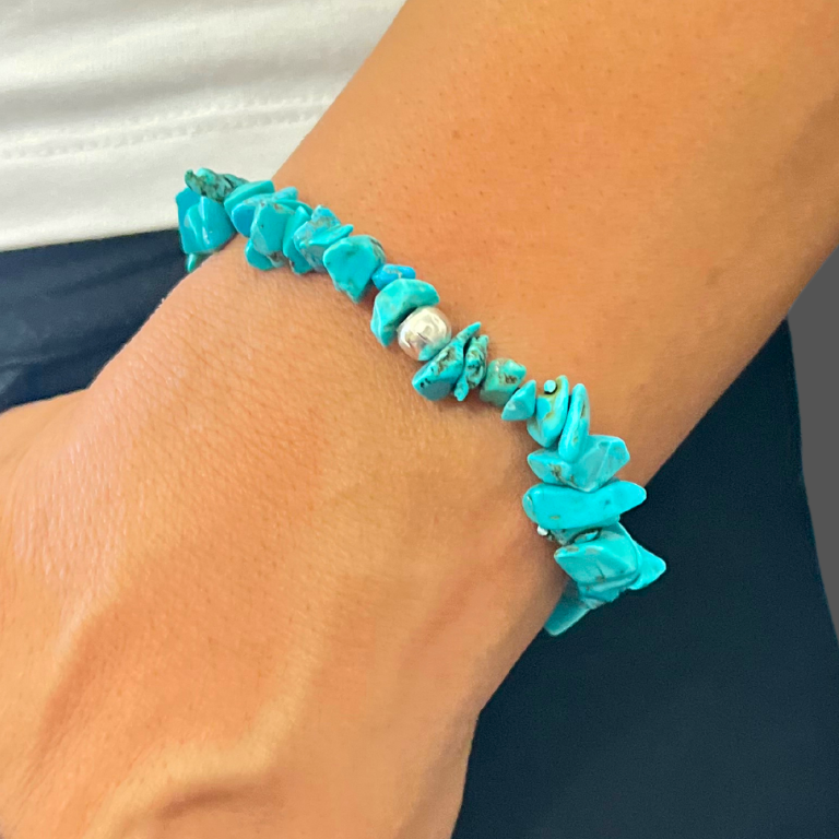 Pulsera de chips de turquesa