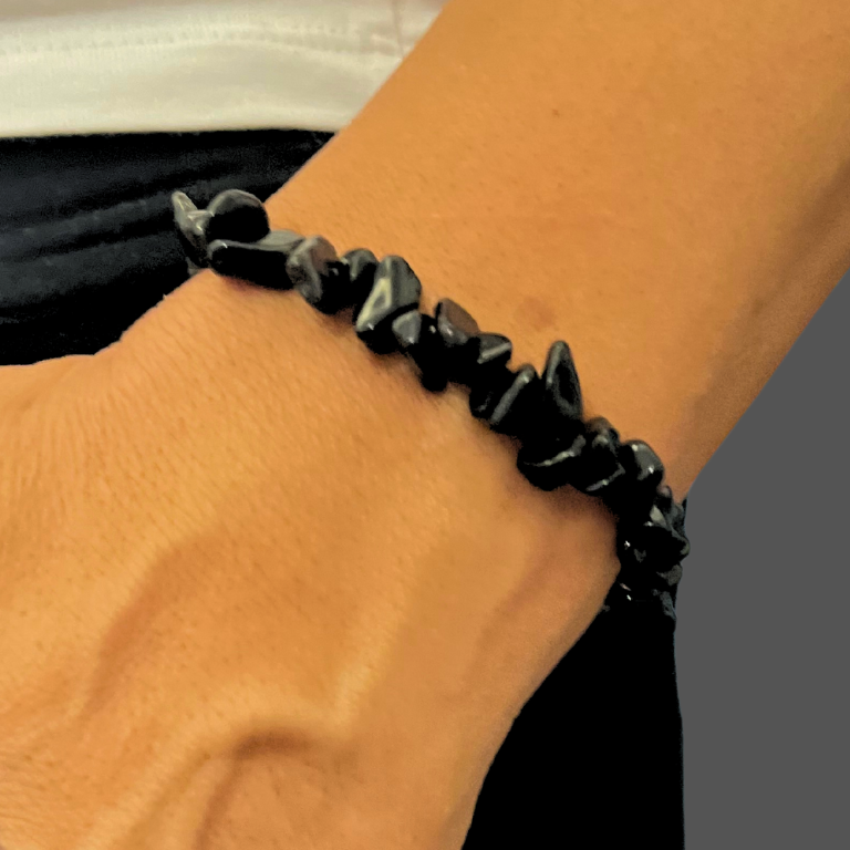 Pulsera de obsidiana con chips