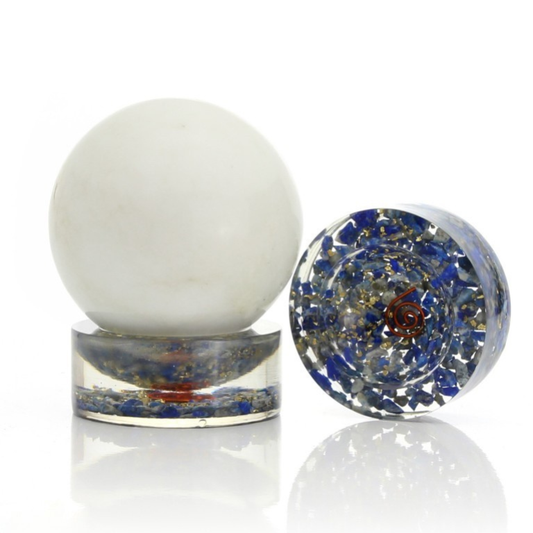Base per Sfera in Orgonite con Cristalli Naturali – 6 Varianti