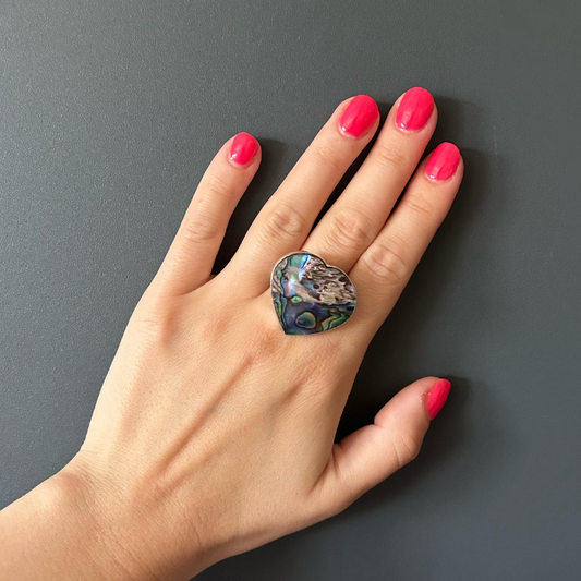 Anello Cuore in Abalone