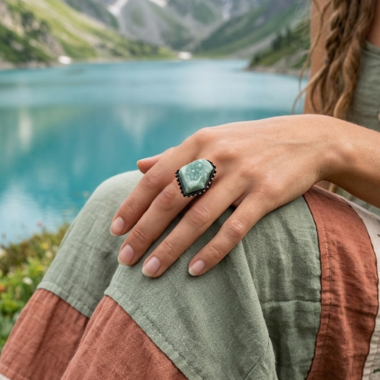 Anello con Pietra Grezza Naturale – Regolabile