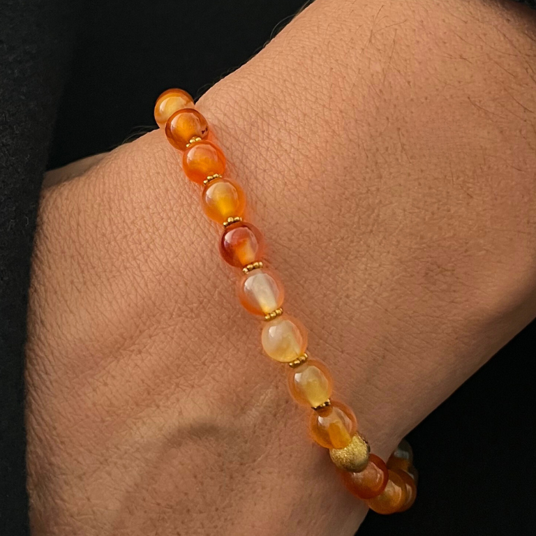 Cornalina - Pulsera elástica
