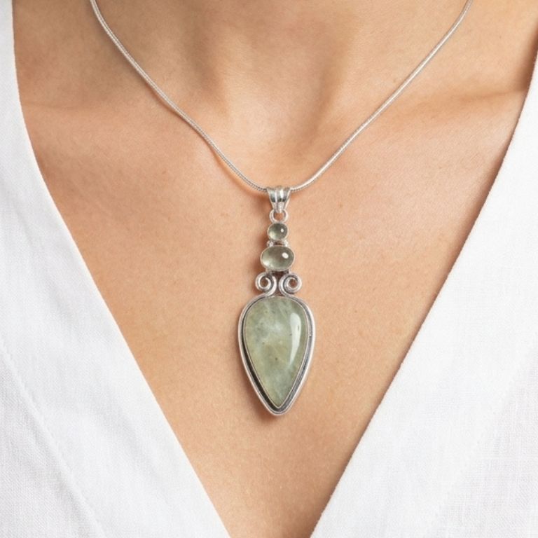 Ciondolo Acquamarina in Argento 925