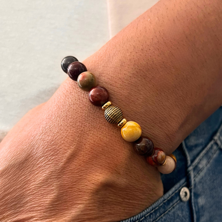Jaspe Mookaíta - Pulsera elástica