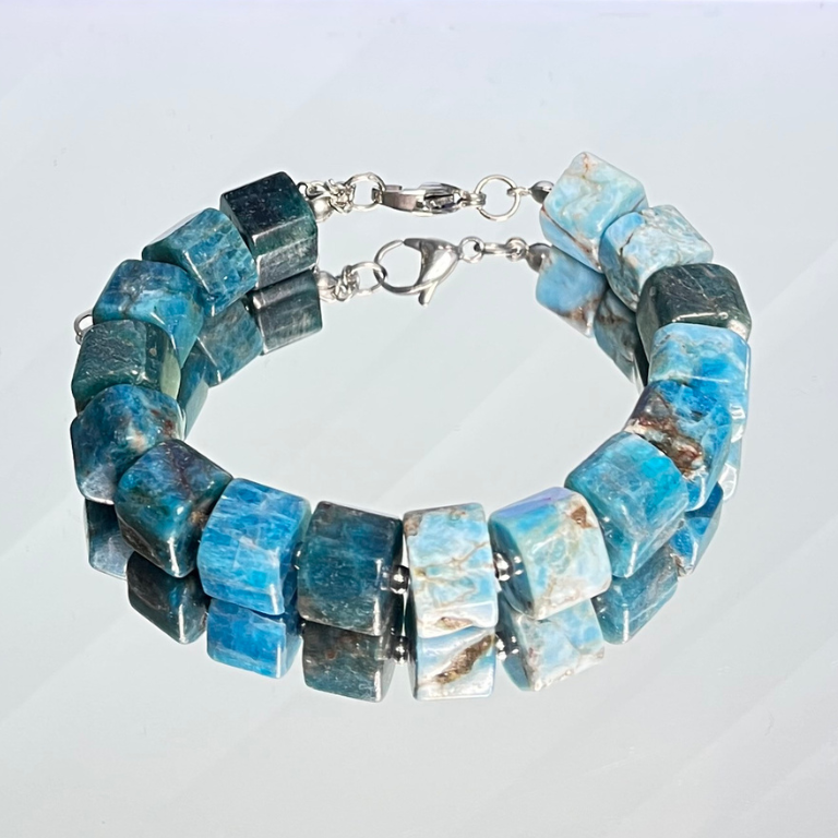 Bracciale Uomo in Apatite Naturale