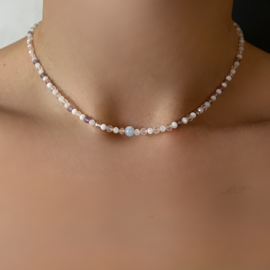Collana  Pietra di Luna e Super Seven