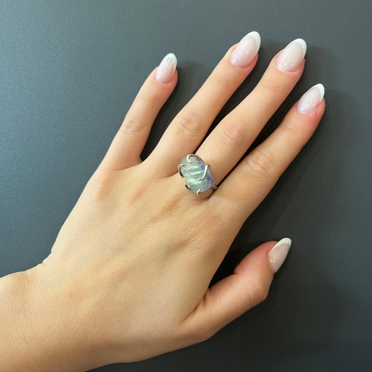 Anello in Fluorite Grezza
