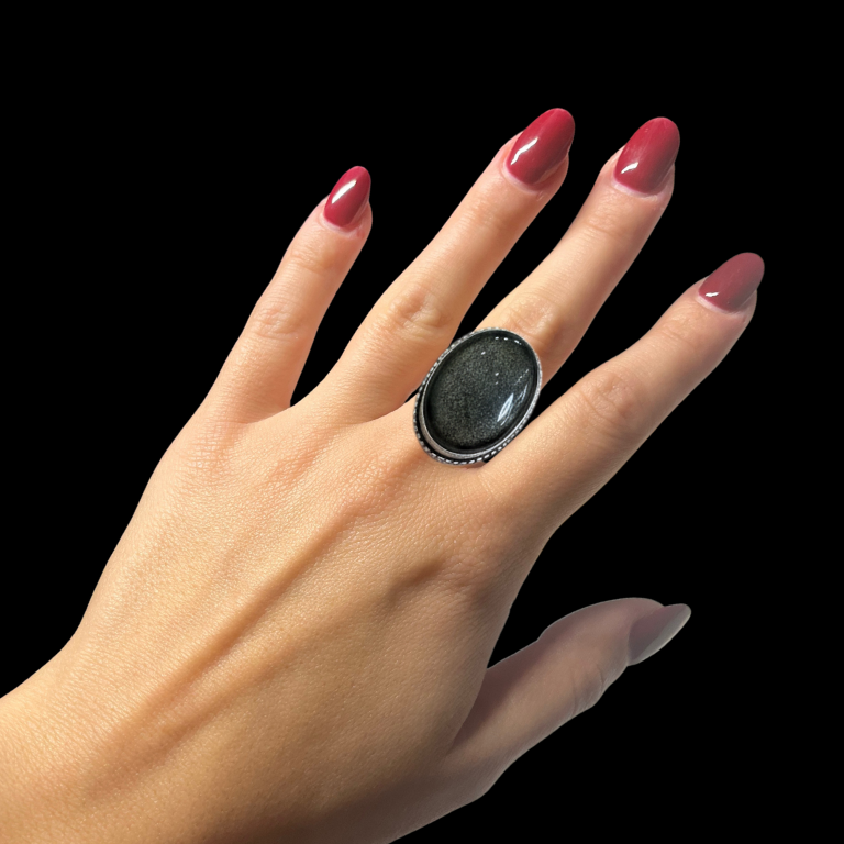 Anello in Ossidiana Dorata