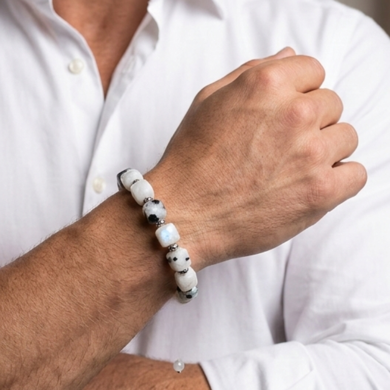Bracciale in Pietra di Luna Naturale