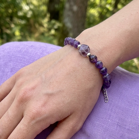 Bracciale Ametista con Centrale