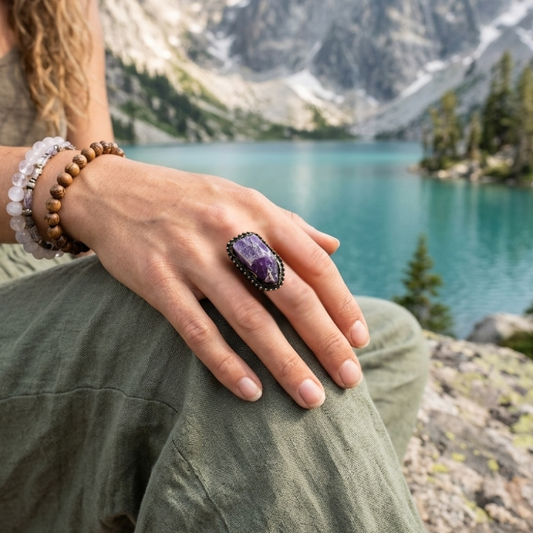 Anello con Pietra Grezza Naturale – Regolabile