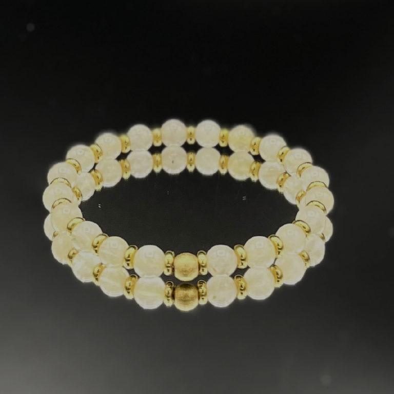 Pulsera elástica de cuarzo citrino
