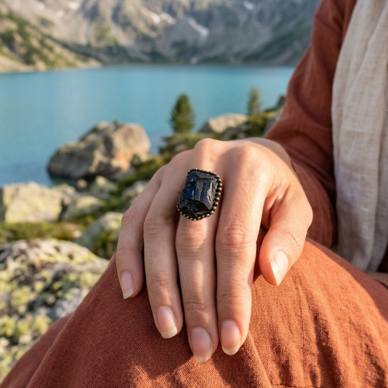 Anello con Pietra Grezza Naturale – Regolabile