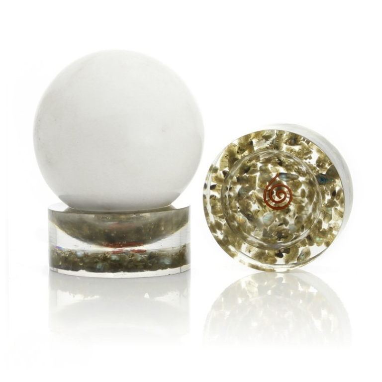 Base per Sfera in Orgonite con Cristalli Naturali – 6 Varianti