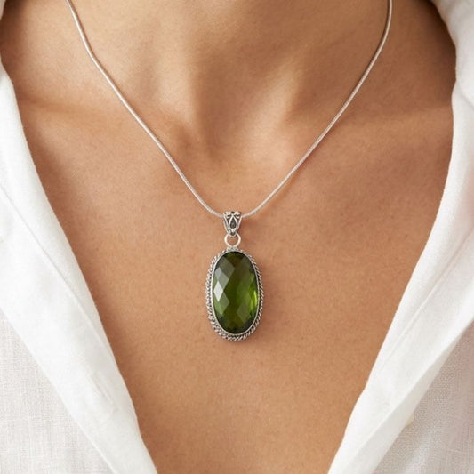 Ciondolo Peridoto in Argento 925