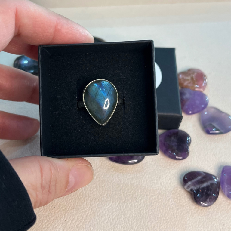 Anello  Labradorite in Argento