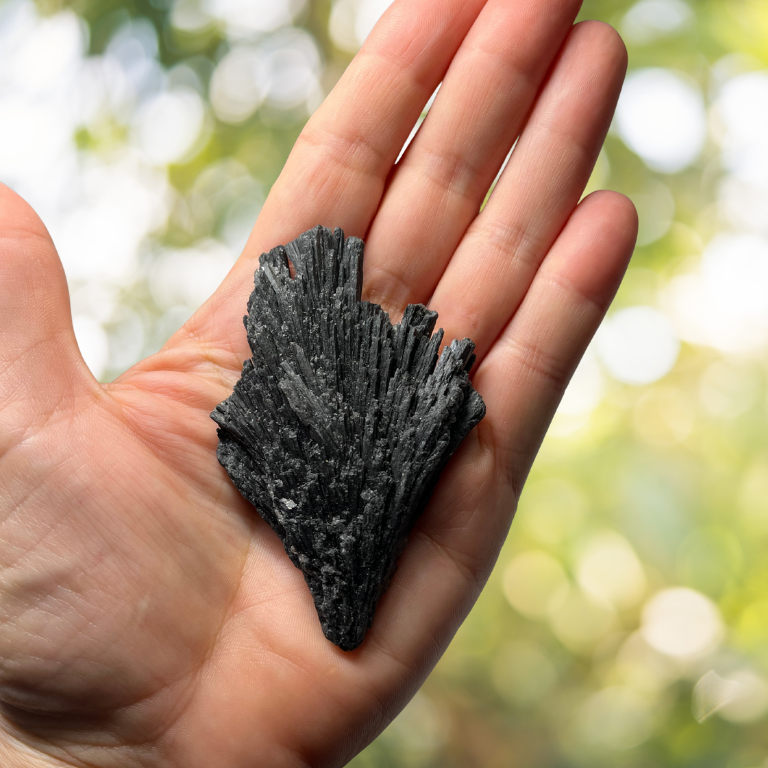 Cianite Nera a Ventaglio