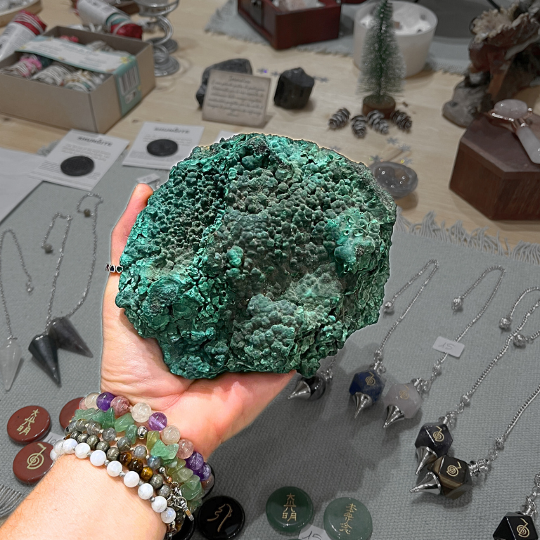 Malachite grezza - Pietra naturale di trasformazione e protezione energetica