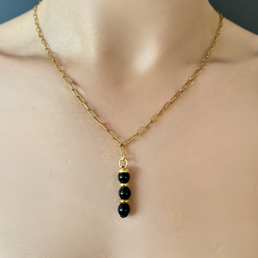 Collana  Ossidiana Nera