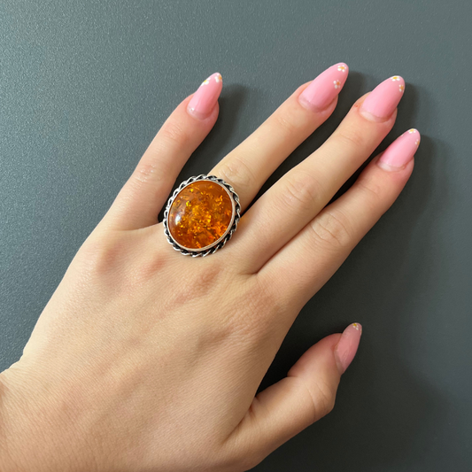 Anello in Ambra Baltica