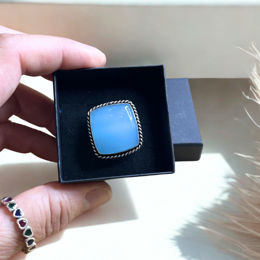 Anelli Calcedonio Azzurro