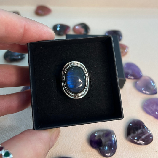 Anello  con Labradorite in Argento 925