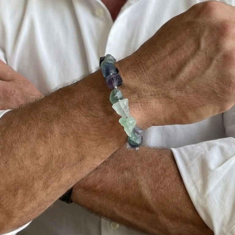 Bracciale in Fluorite grezza